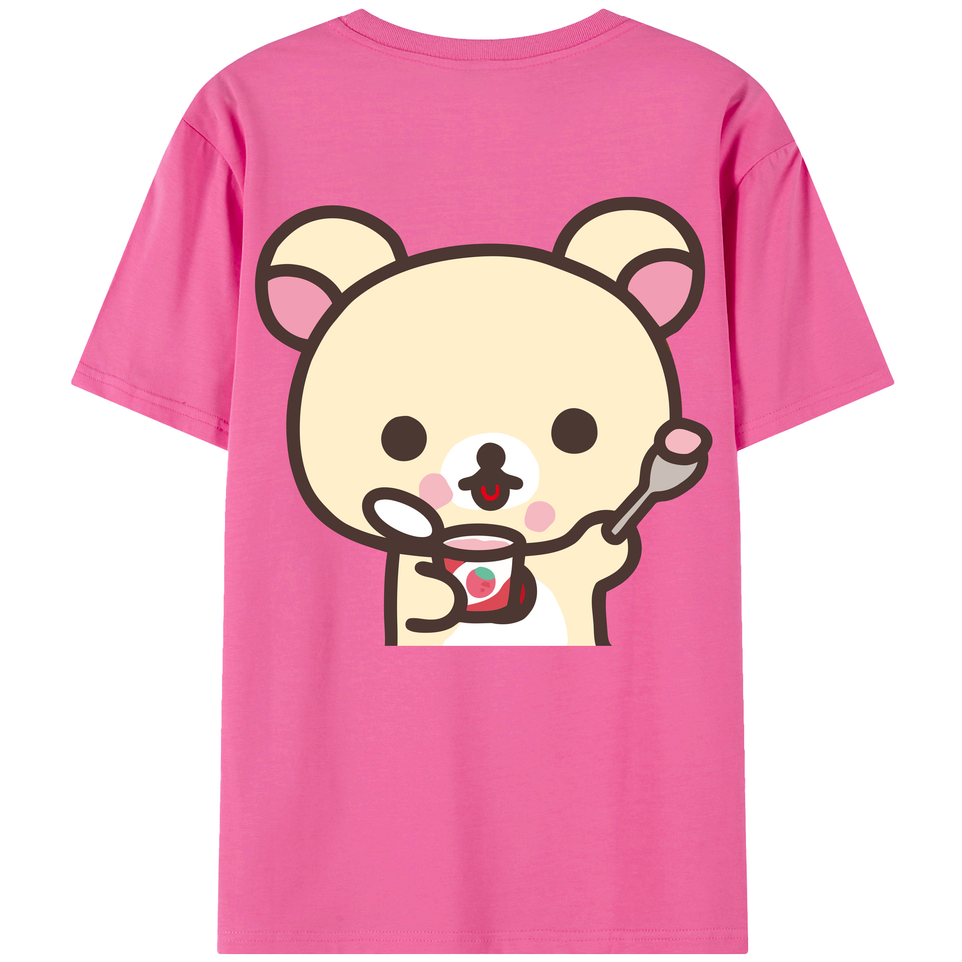 （画像用） リラックマ リラックマ キイロイトリ Rilakkuma Korilakkuma Kiiroitori レディース半袖Tシャツ(バックプリント)